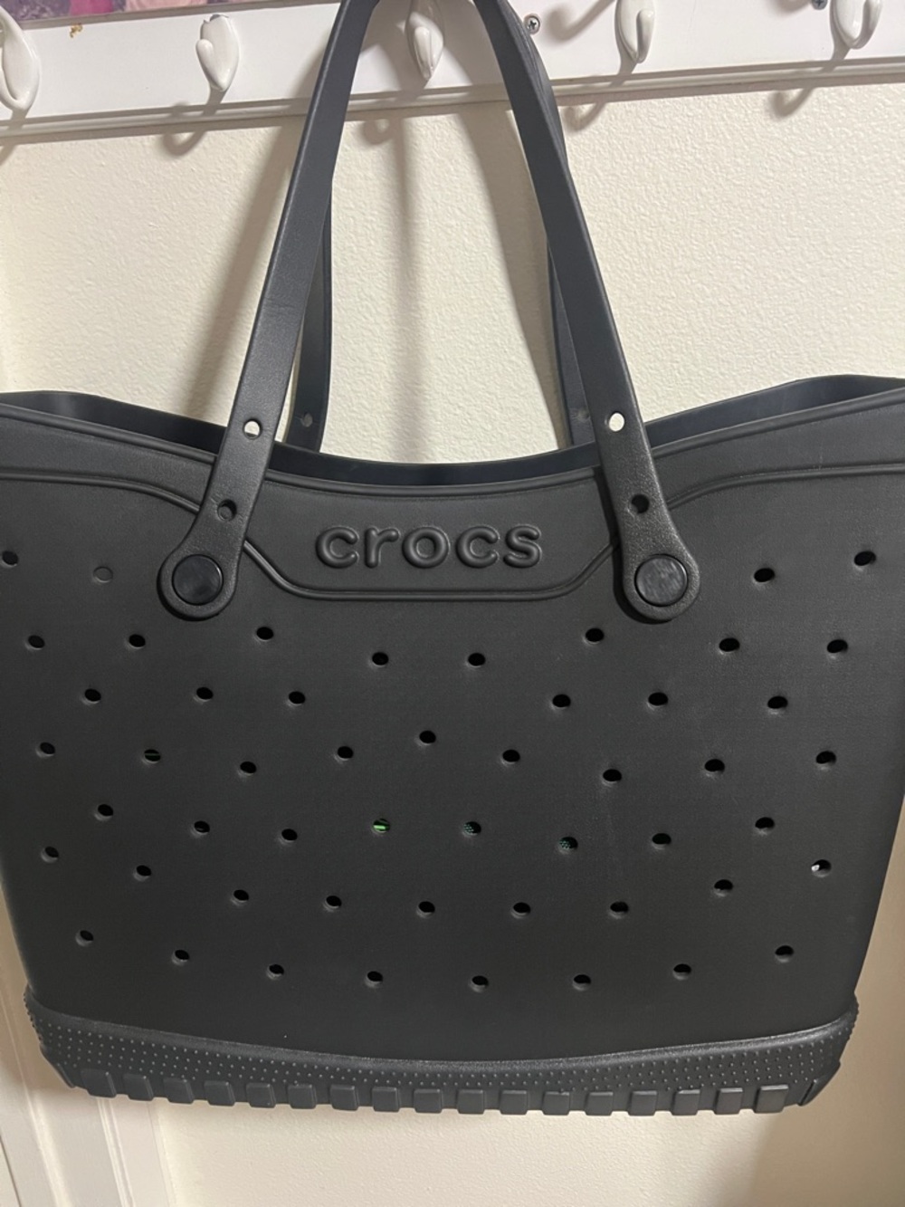 CROCS Black Perforated Tote Bag